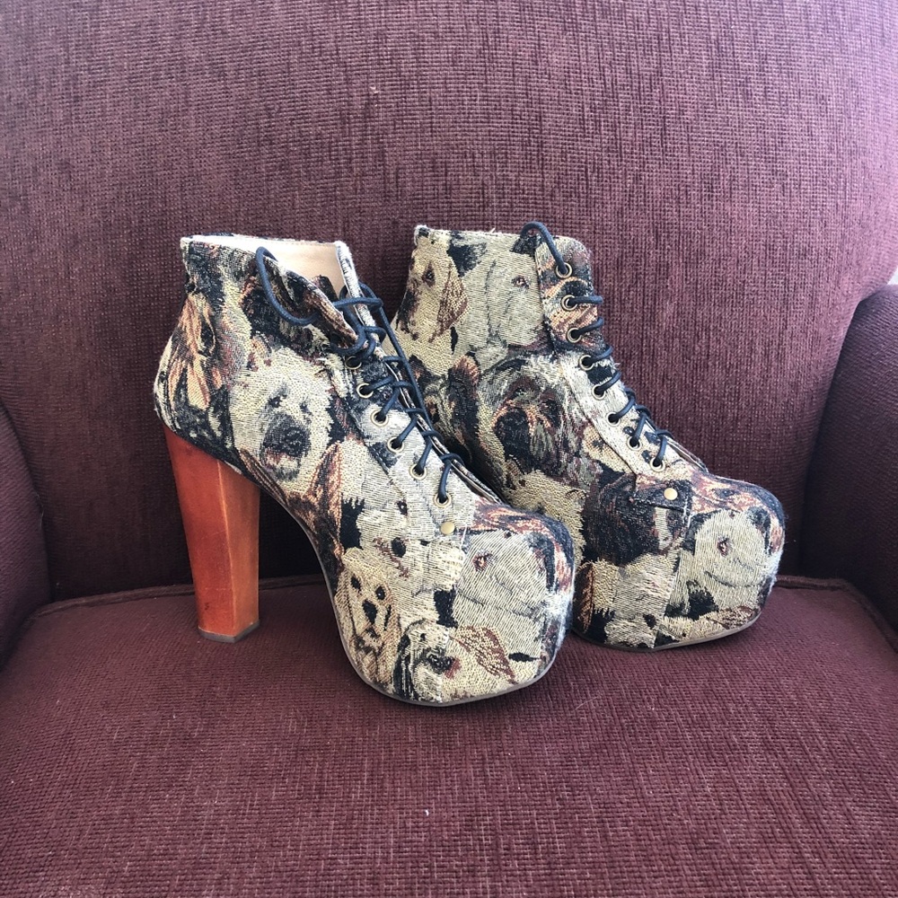 Dog Tapestry Jeffrey Campbell Lita Booties